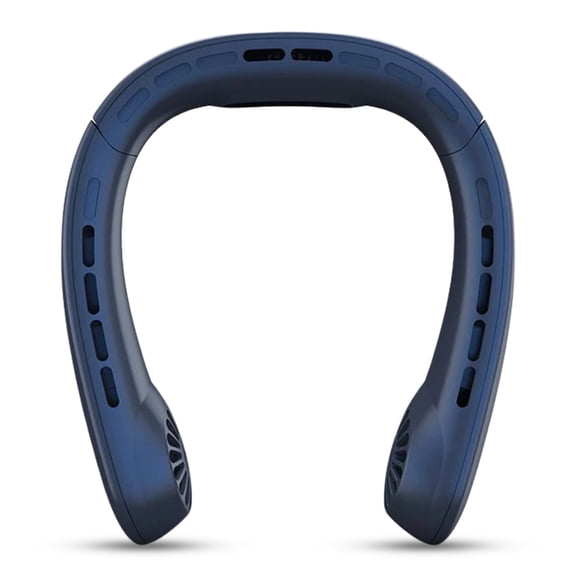 AZZARUS Bladeless Neck Fan – USB Rechargeable Personal Cooling Fan, 4000mAh Battery, 3 Speeds, 360° Airflow, Blue