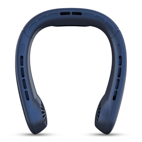 AZZARUS Bladeless Neck Fan – USB Rechargeable Personal Cooling Fan, 4000mAh Battery, 3 Speeds, 360° Airflow, Blue