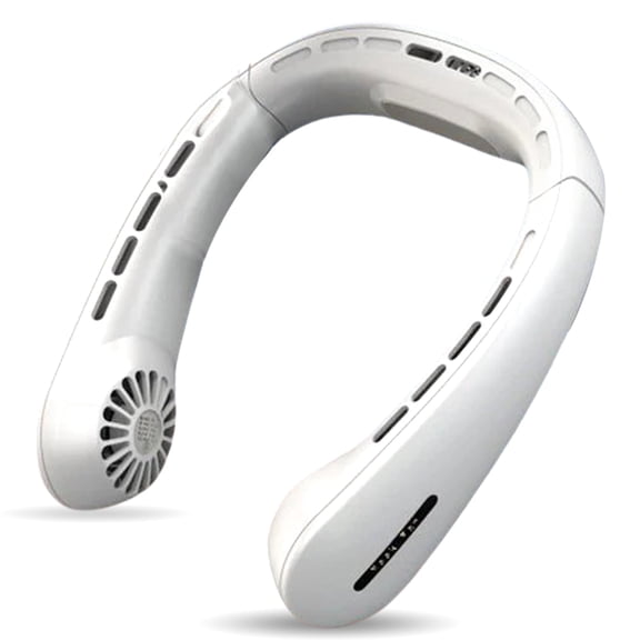 Bladeless Personal Neck Fan - 4000mAh Battery, USB Rechargeable, 360° Airflow, Long Battery Life, 3 Speeds, Ideal for Indoor & Outdoor