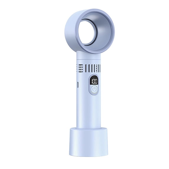 Bladeless Portable Fan Rechargeable Air Circulation Fan With Digital Display Quiet Mini Fan