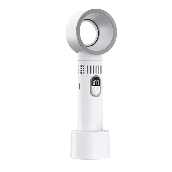 Bladeless Portable Fan Rechargeable Air Circulation Fan With Digital Display Quiet Mini Fan