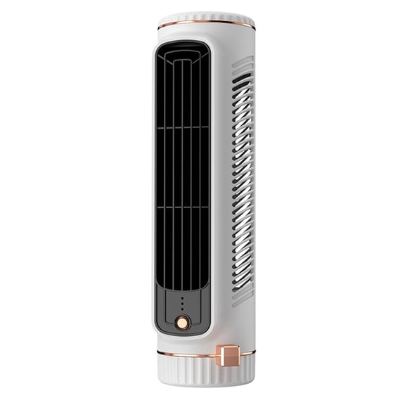 Bladeless Tower Fan Desktop Air Cooler, Portable Silent Fan, Indoor and Home Use White