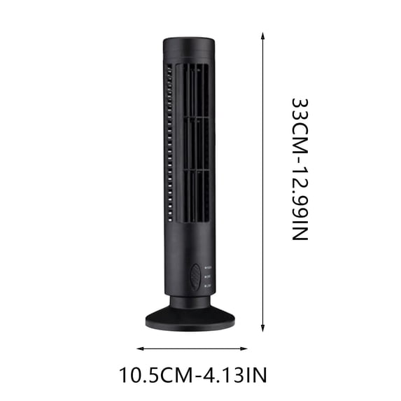 Bladeless Usb Tower Fan Small Quiet Desk Air Circulator With Adjustable Fan Settings For Bedroom Office Nightstand Cooling