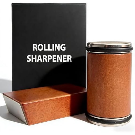 Bladeon Knife Sharpener, Rolling Knife Sharpener with Diamond & Ceramic Abrasives and 15/20 Magnetic Angle Guide for Kitchen, Chef & Outdoor Knives$$Home Decor, Kitchen, & Other