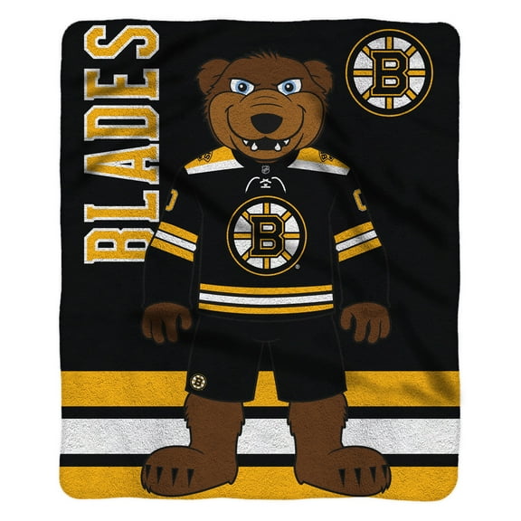 Sleep Squad Boston Bruins Blades 60” x 80” Raschel Plush Blanket