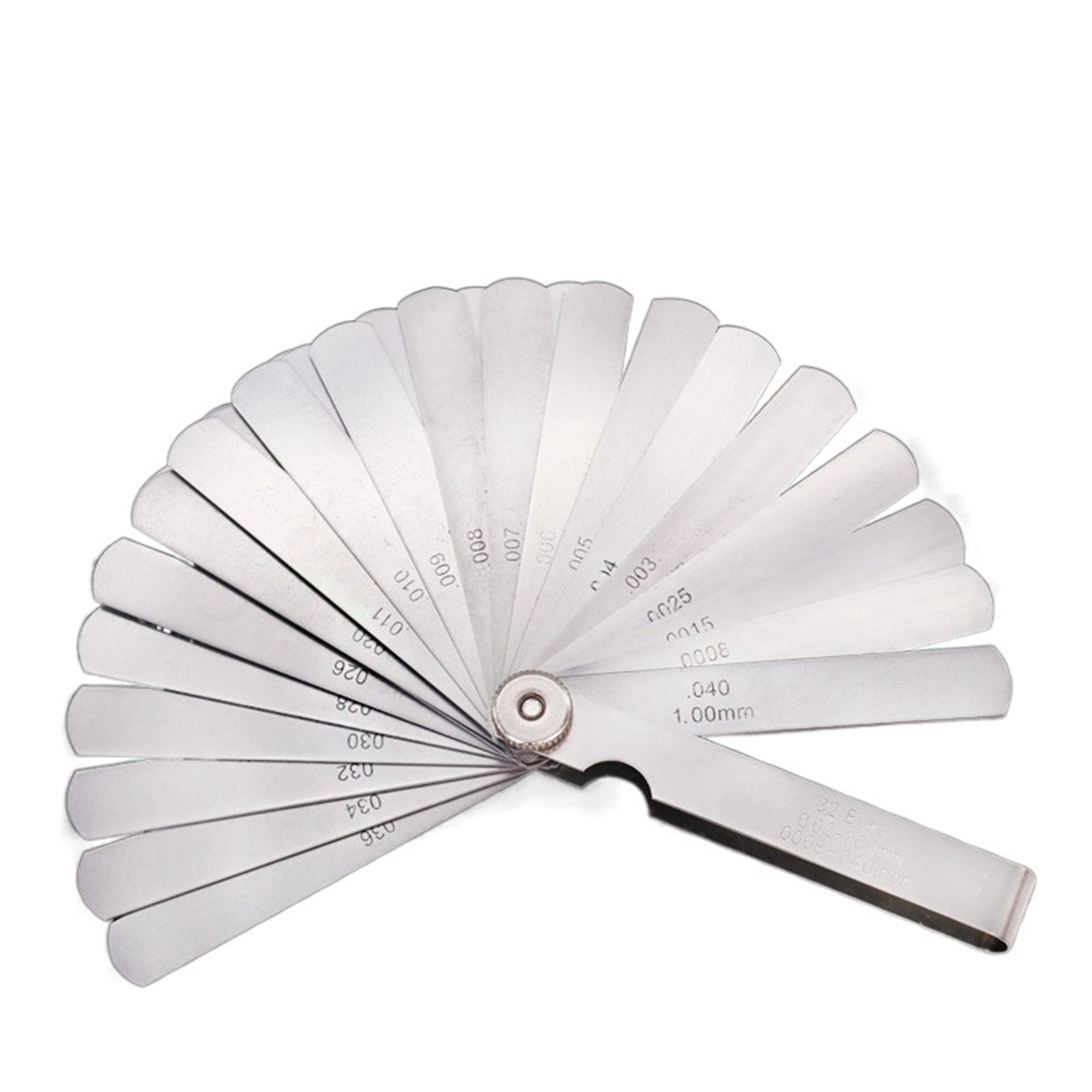 Blades Metric 32 Feeler Gauge High Precision 0.02-1.0mm Thickness Gages Gap Filler Feeler Gauges Woodworking Measuring Tool ,Easy to Use
