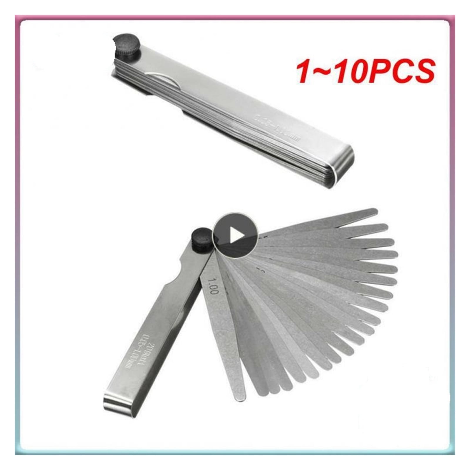 Blades Thickness Gap Metric Filler Feeler Gauge Metric Measurement 0.02 to 1mm Steel Measuring Tools 100mm ,Easy Identification