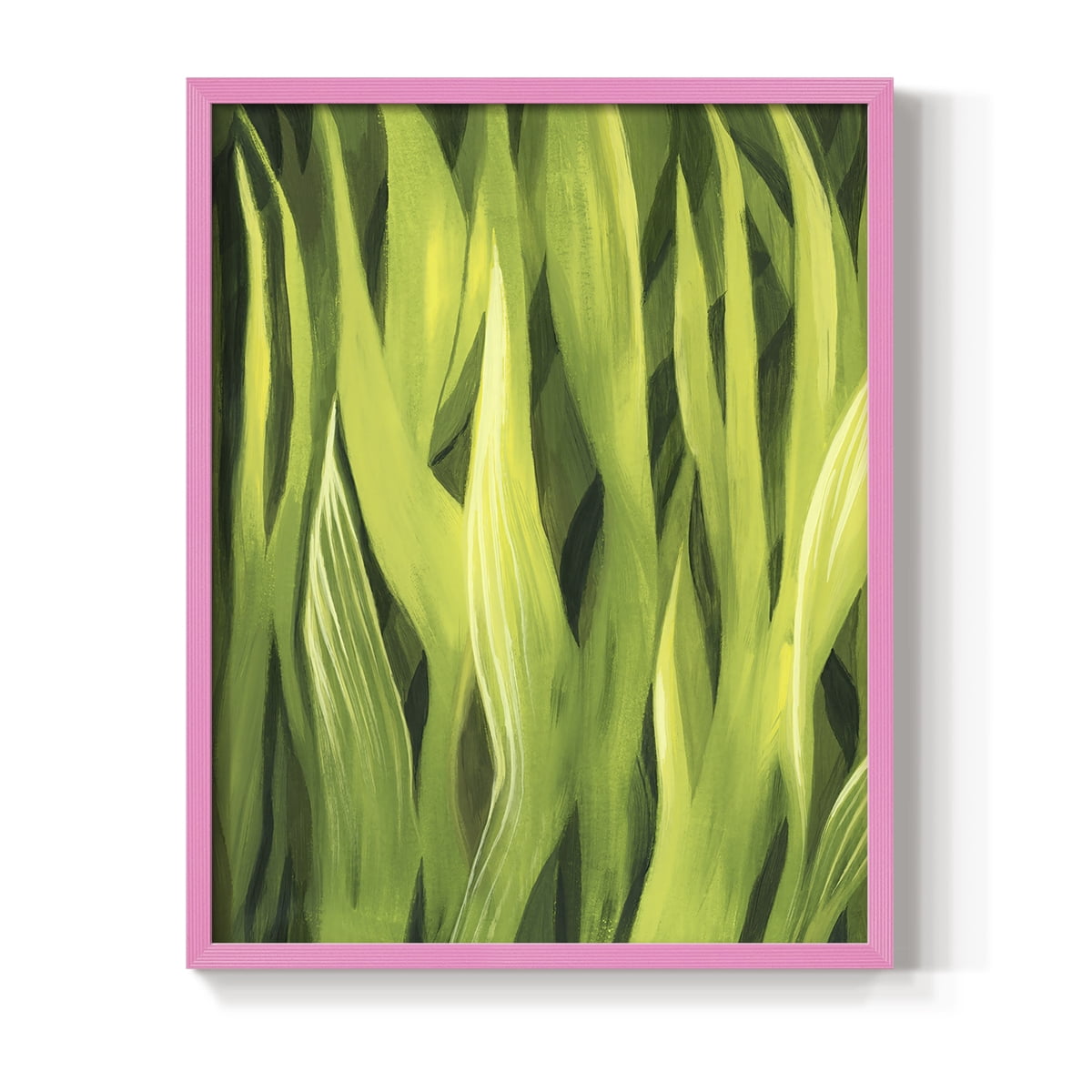 Blades of Grass I Framed Print in Pink Solid Wood Framed Print No Nail ...