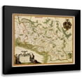 thumbnail image 1 of Blaeu 14x12 Black Modern Framed Museum Art Print Titled - Eastern Europe Silesia Region Poland - Blaeu 1635, 1 of 5