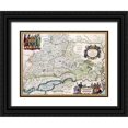 thumbnail image 1 of Blaeu 18x14 Black Ornate Wood Framed with Double Matting Museum Art Print Titled - Moscow Russia - Blaeu 1665, 1 of 4