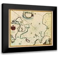 thumbnail image 1 of Blaeu 18x15 Black Modern Framed Museum Art Print Titled - North Polar Region Northern Hemisphere - Blaeu, 1 of 5