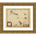 thumbnail image 1 of Blaeu 18x15 Gold Ornate Wood Framed with Double Matting Museum Art Print Titled - Africa Cape Verde Islands - Blaeu 1667, 1 of 4