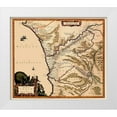 thumbnail image 1 of Blaeu 23x20 White Modern Wood Framed Museum Art Print Titled - Congo Angola Africa - Blaeu 1662, 1 of 4
