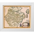 thumbnail image 1 of Blaeu 31x26 White Modern Wood Framed Museum Art Print Titled - Zhejiang Province China - Blaeu 1655, 1 of 4