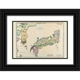 thumbnail image 1 of Blaeu, Joan 32x23 Black Ornate Wood Framed with Double Matting Museum Art Print Titled - Japan and Korea, 1 of 4