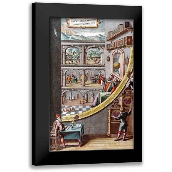 Blaeu, Johannes 10x14 Black Modern Framed Museum Art Print Titled - Astronomer Tycho Brahe
