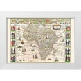 thumbnail image 1 of Blaeu, Willem 32x23 White Modern Wood Framed Museum Art Print Titled - Africa, 1 of 4