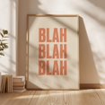 Sea Drawinds Blah Blah Blah Terracotta Wall Art Print, Modern Typography And Trendy ...