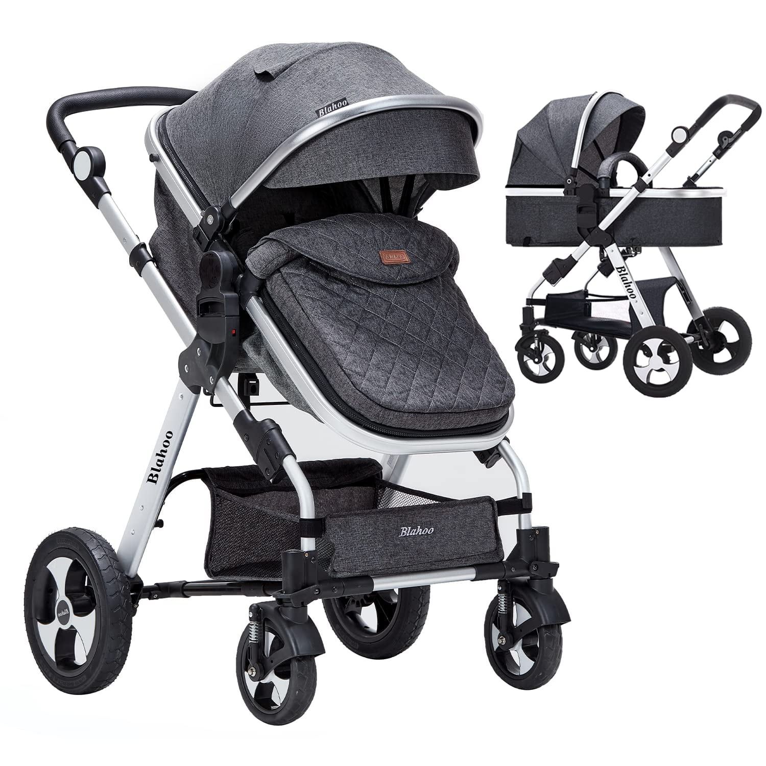Blahoo Baby Stroller for Newborn, 2 in1 High Landscape Stroller
