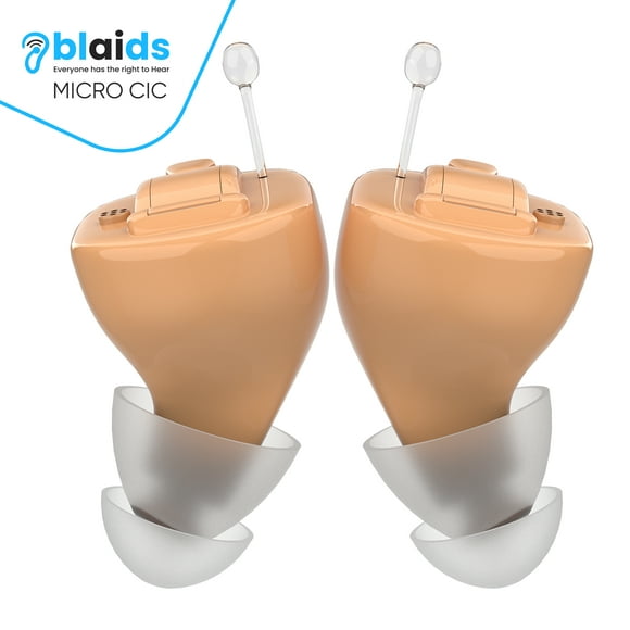 BlaidsX Micro Programmable CIC Hearing Aids | Mobile App & Hearing Test Included | 48 DSP Channel USA-Made Multi Core Processor