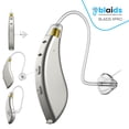 thumbnail image 1 of BlaidsX Pro Programmable Hearing Aids for Adults with Mobile App Hearing Test & Noise Cancellation, Hearing Aids for Seniors with Bluetooth, Dual Mic & 48 DSP Channels - Left Ear - Gray, 1 of 10