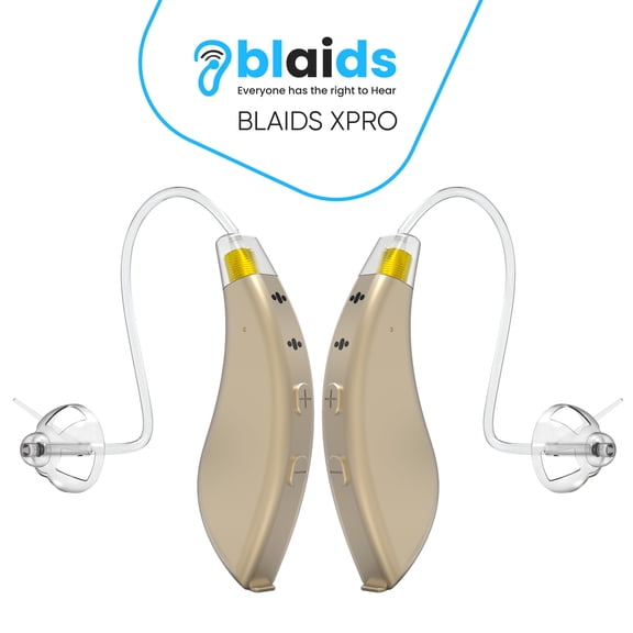BlaidsX Pro Programmable Hearing Aids for Adults with Mobile App Hearing Test & Noise Cancellation, Hearing Aids for Seniors with Bluetooth, Dual Mic & 48 DSP Channels | USA-Made Multi Core Processor