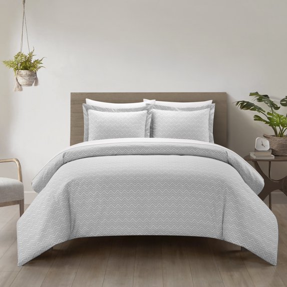 Blaine 2 or 3 Piece Duvet Cover Set Contemporary Two Tone Striped