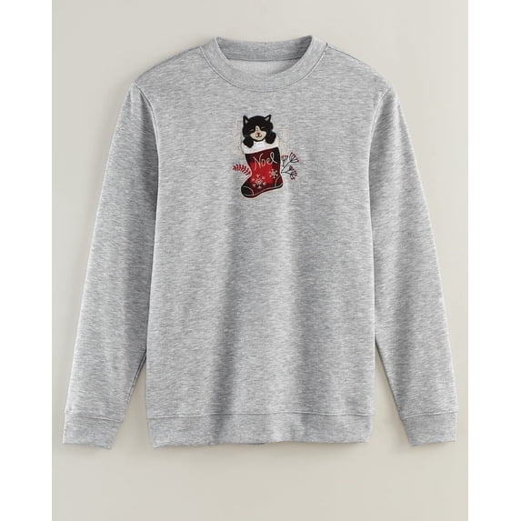 Blair Womens Better-Than-Basic Embroidered Sweatshirt