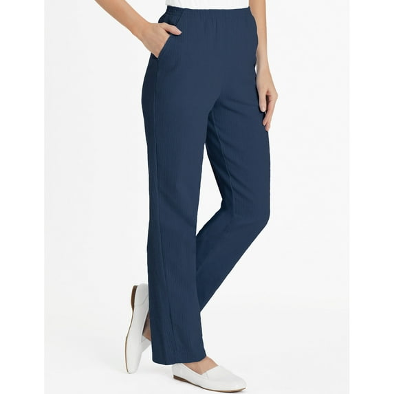 Blair Womens Crinkle Calcutta Cloth Pull-On Pants