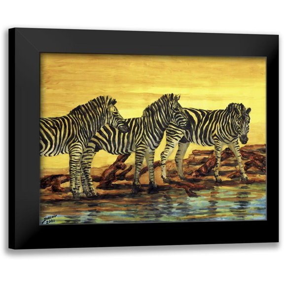 Blair, David 24x19 Black Modern Framed Museum Art Print Titled - Sunset stripes