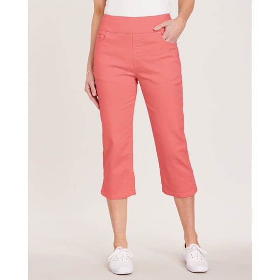 Blair Womens Denimease Flat-Waist Capris