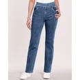thumbnail image 1 of Blair Womens Denimease Petite Short Flat-Waist Pull-On Jeans, 1 of 6