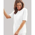 thumbnail image 1 of Blair Womens Essential Knit Elbow-Sleeve Curved-Hem Tunic, 1 of 1