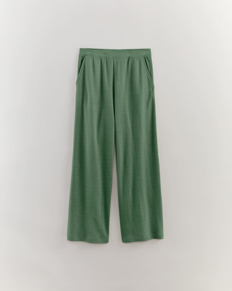 Blair Womens Essential Knit Wide Leg Cropped Pants