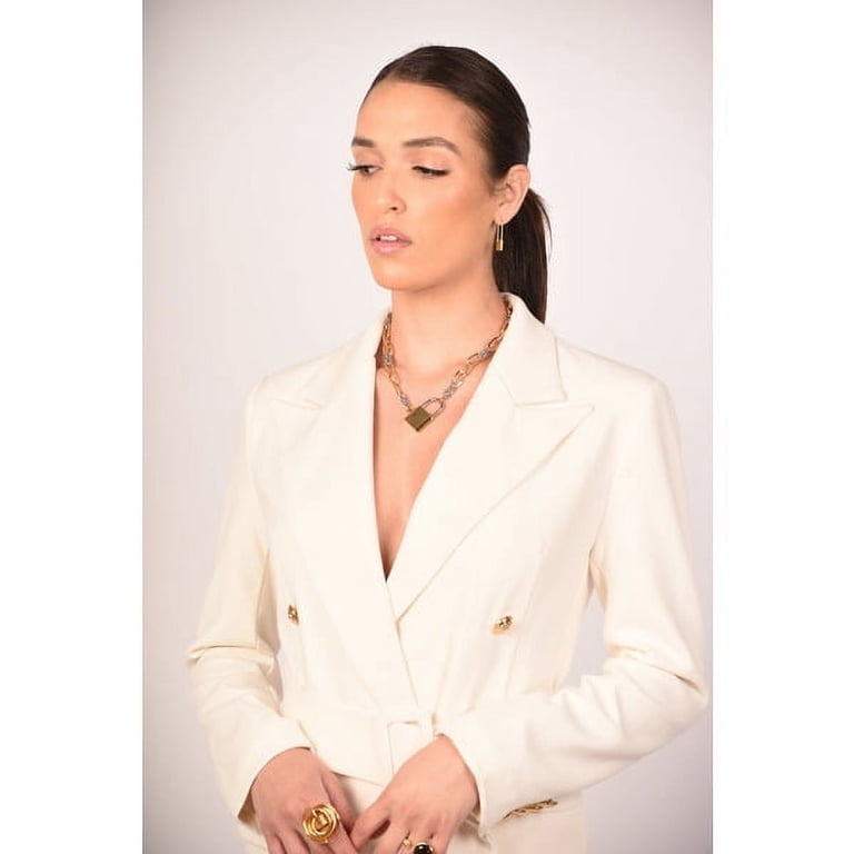 slim fit dress slacks White Tweed Blazer Dress – Tailored Elegance
