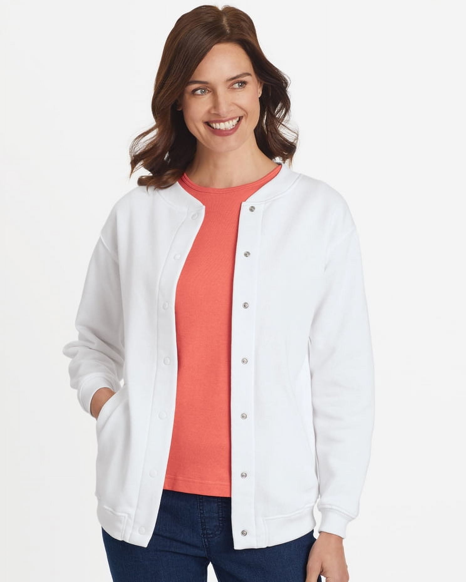 Blair Womens Iconic Fleece Jacket - Walmart.com