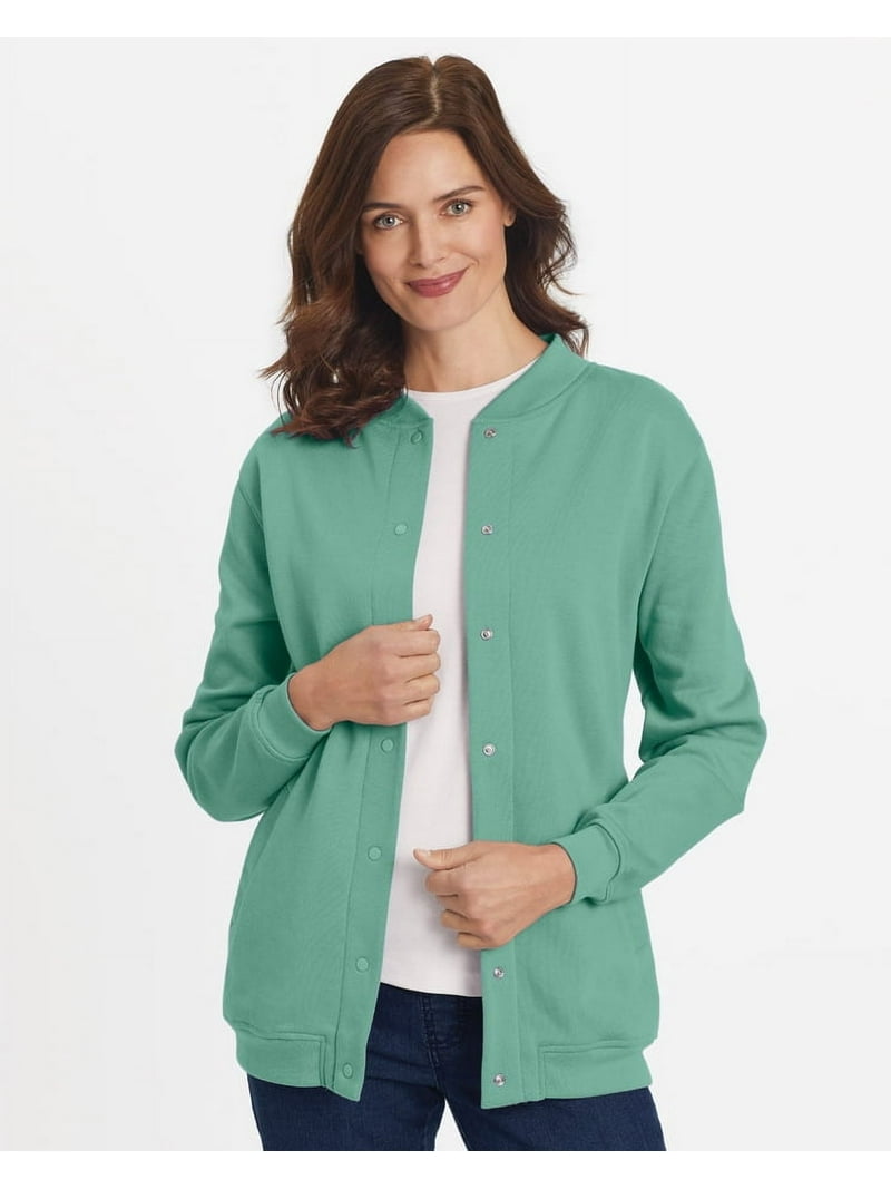 Blair Womens Iconic Fleece Jacket - Walmart.com