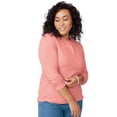 thumbnail image 1 of Blair Womens Long Sleeve Pointelle Henley Top, 1 of 1
