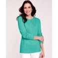 thumbnail image 1 of Blair Womens Long Sleeve Pointelle Henley Top, 1 of 1