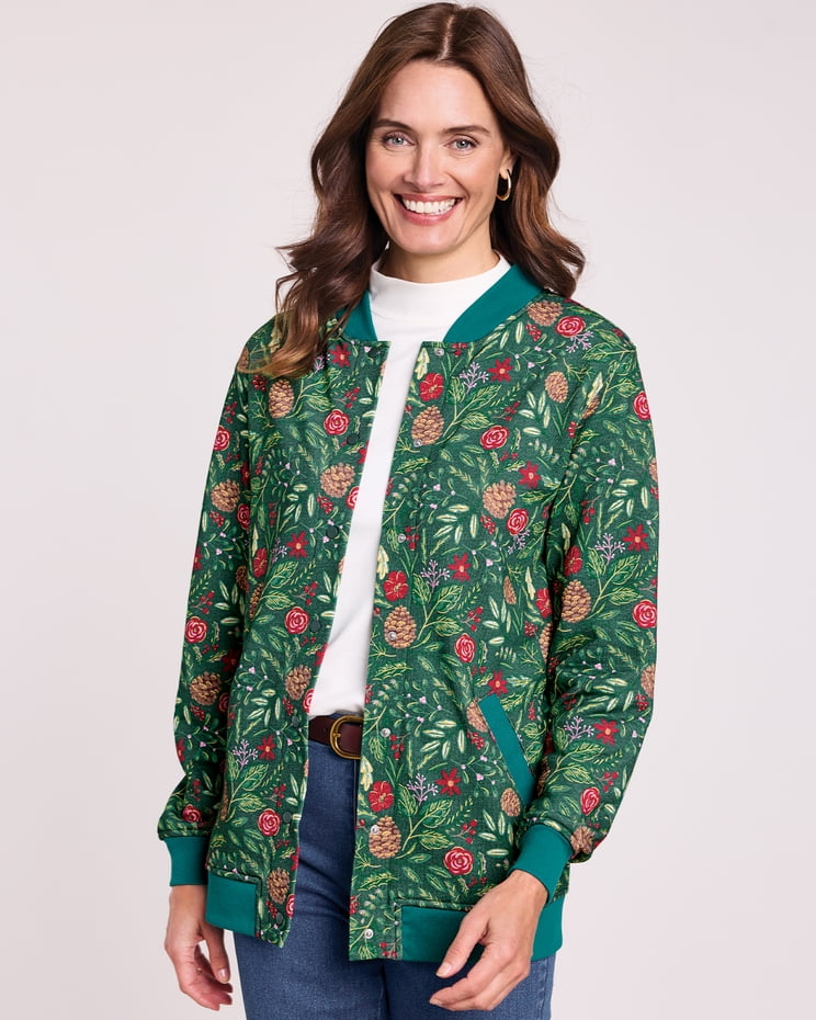 Blair Womens Print Fleece Jacket