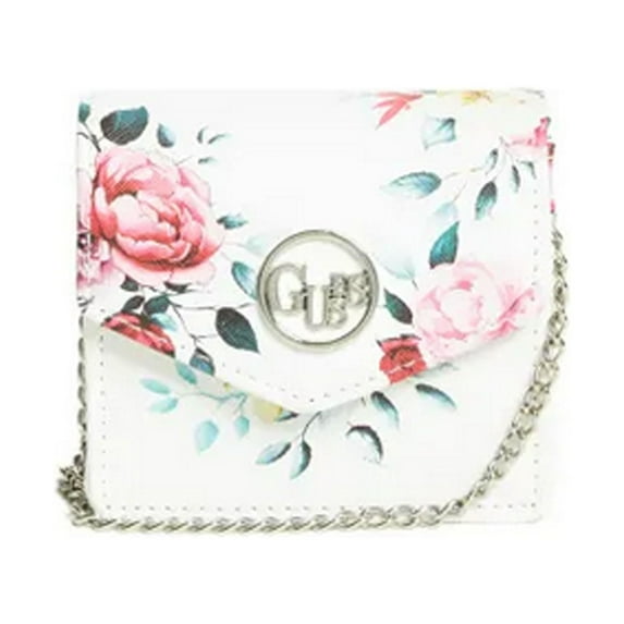 Blaire Chain Card Case by Guess, White Floral