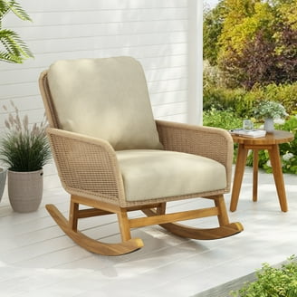 Lunale Upholstered Rocking Chair, Leisure Glider Rocker For Living