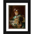 thumbnail image 1 of Blaise-Alexandre Desgoffe 11x14 Black Ornate Wood Framed Double Matted Museum Art Print Titled: Jeweled Still Life, 1 of 5