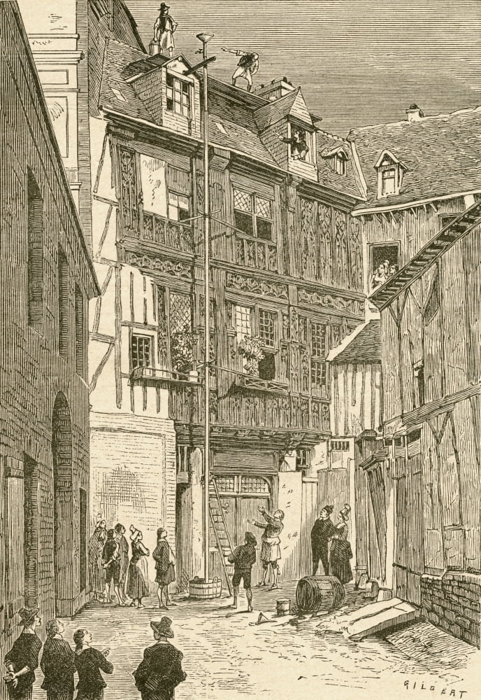Blaise Pascals Barrel Experiment Rouen France C 1640 From El Museo Popular Published Madrid 1889 Canvas Art - Ken Welsh Design Pics (22 x 34)