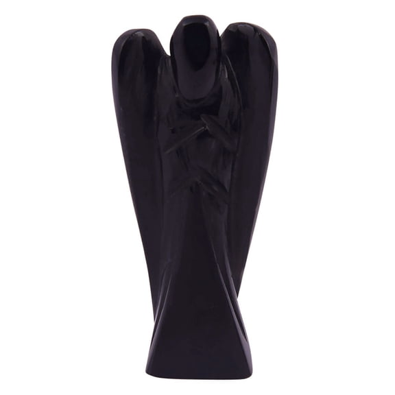 Blak Obsidian Angel | Handcarved Statues Figurines Stone of Good Luck - Reiki, Healing Crystal for Physical, Emotional & Spiritual Imbalance | Positive Vibes Energy(KI_70)