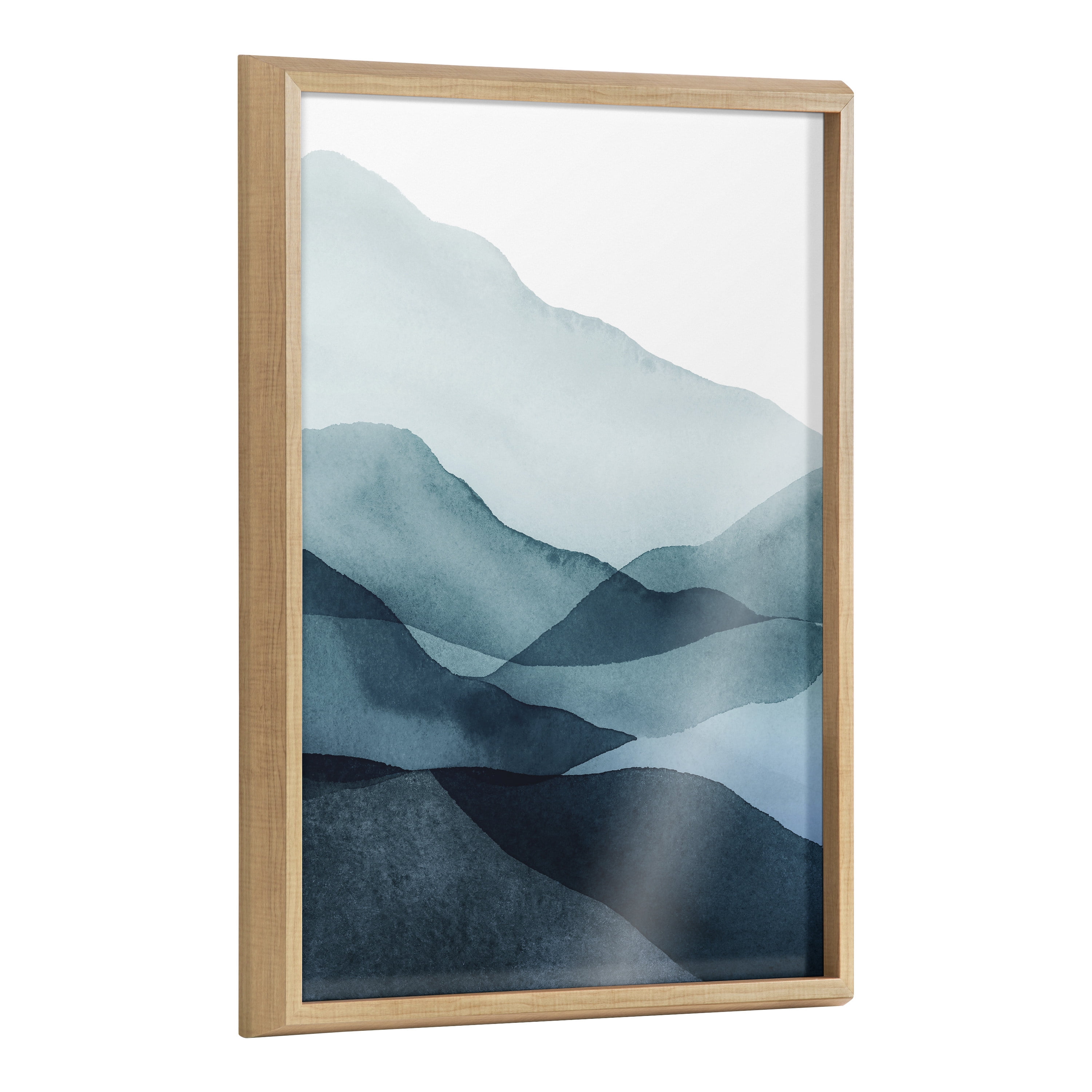 Blue Mountain Range Abstract Landscape Framed Print