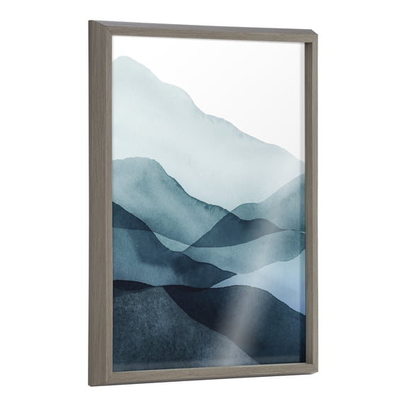 Blake Blue Mountain Range 18 in x 24 in Framed Painting Art Prints, by Kate and Laurel