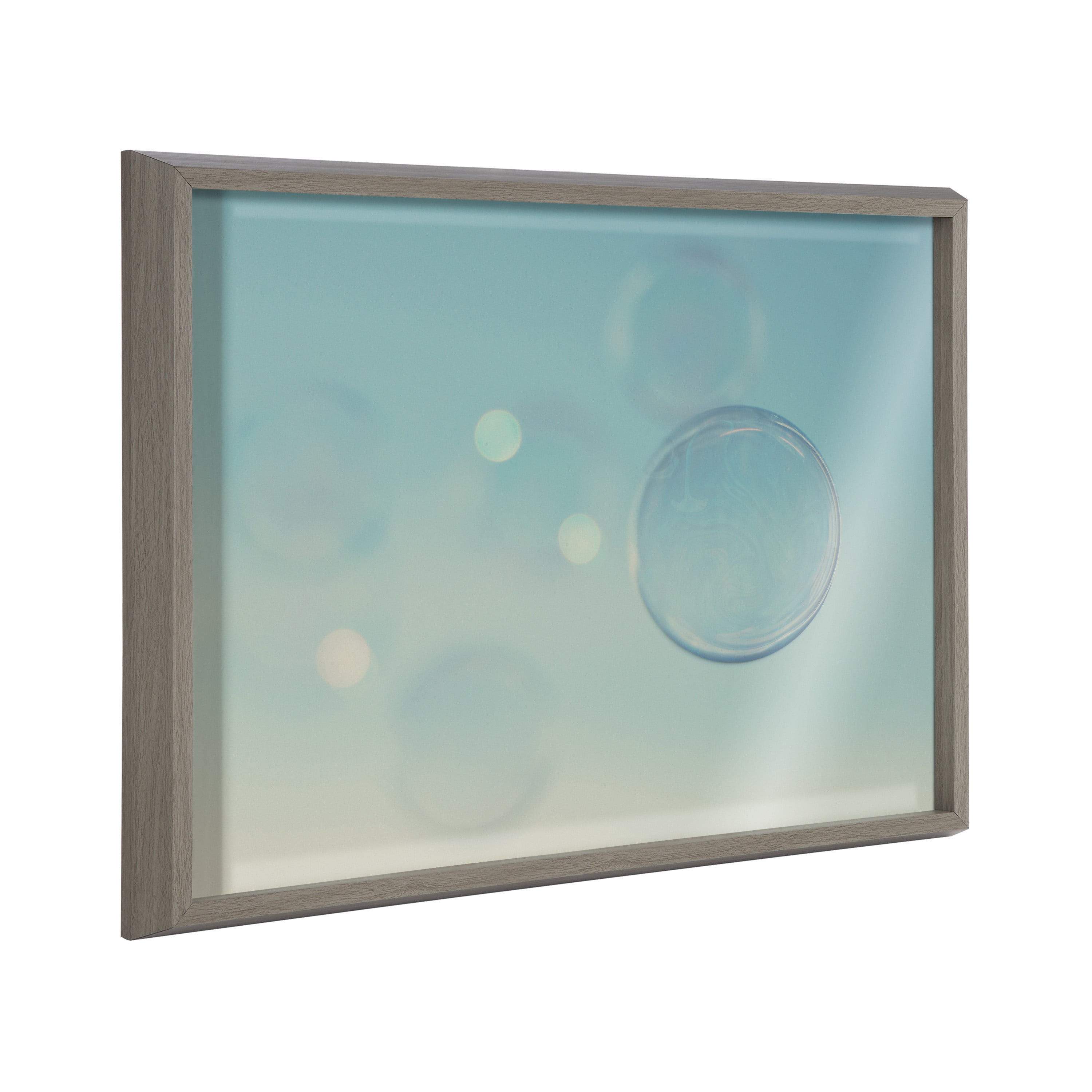 Blake Bubble Rectangle Abstract Framed Glass Print