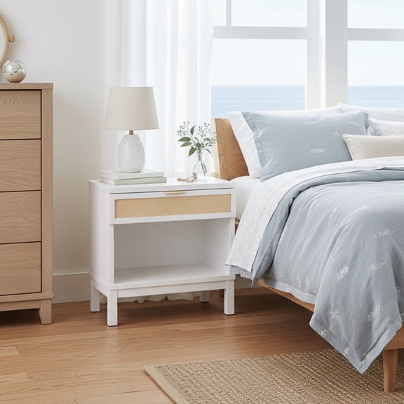 Blake Cane 1 Drawer Nightstand