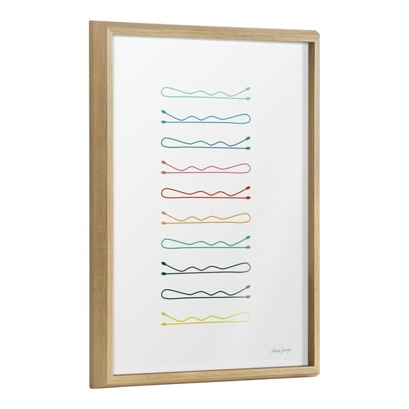 Blake Colorful Bobby Pins 18 in x 24 in Framed Painting Art Prints, by Kate and Laurel